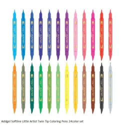 Addgel Softline Little Artist Twin Tip Coloring Pens 24color Set
