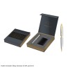 Parker Gift Set Aster Shiny Chrome GT Ballpoint Pen with Credit Card Holder
