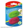 Keyroad Eraser KR971240 2pc Pack soft tip in assorted colours