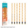 Apsara Zesta Tropical Orange Scented Pencils Eraser Attached and Pencil Cap Included, Each Pack of 6 pencils