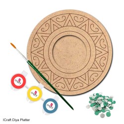 iCraft 3D Wooden MDF DIY Diyas Kit Best for Diwali Gifting T-Light Candle-Diya Holders, MDF Cutout,Festive Home Decor, Handmade