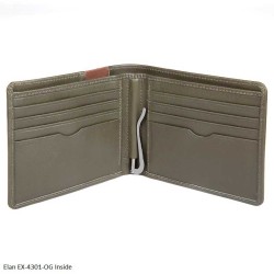 Elan EX-4301-OG Olive Green Aesir Money Clip Wallet