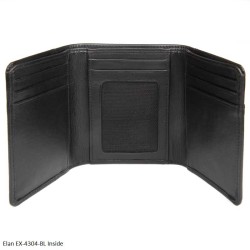 Elan Ex-4304-BL Black - Njal Trifold Wallet