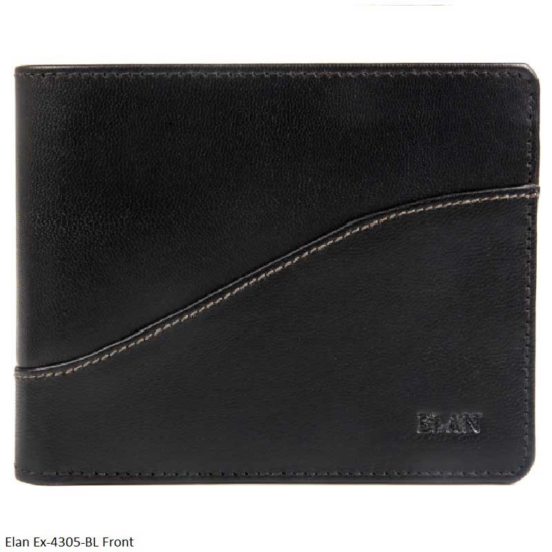 Elan Ex-4305-BL Black - Magnus Zipper Wallet