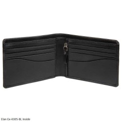 Elan Ex-4305-BL Black - Magnus Zipper Wallet