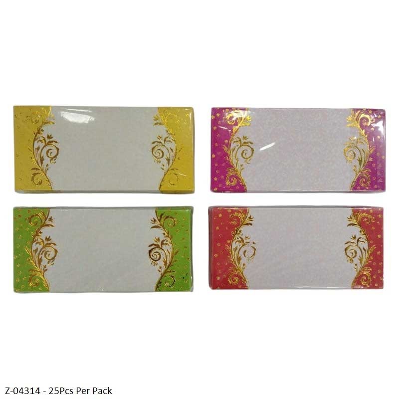 Shagun Envelope AE M Big Tiranga 25pc Pack assorted colors and print