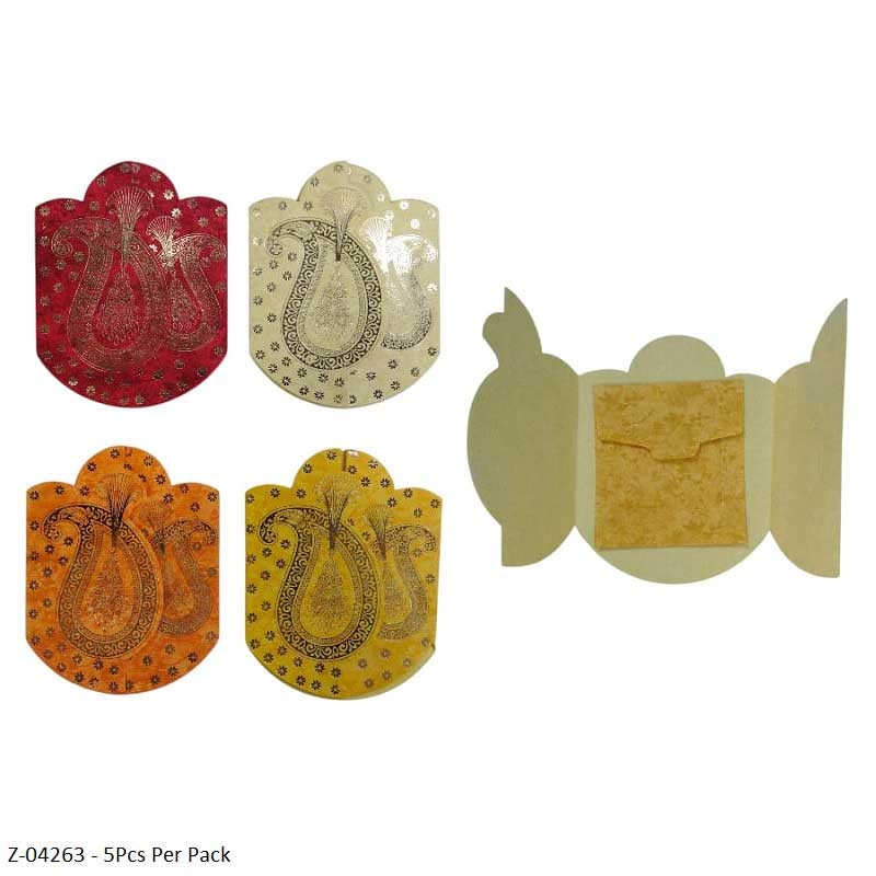 Shagun Envelope AE Kairi Cut 5pc Pack Assorted colours pack