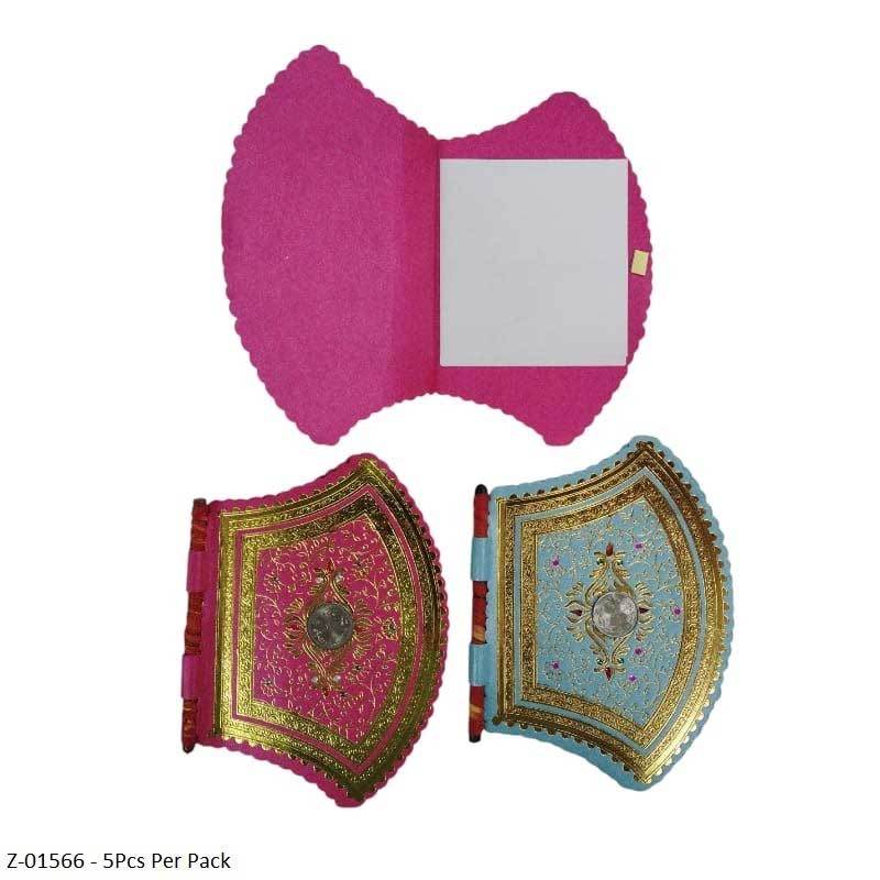 Shagun Envelope AE Pankha Big with Coin 5pc Pack Assorted colours pack