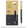 Parker Beta Premium Chrome Trim Fountain Pen with Ink Cartridge