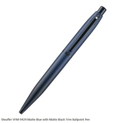 Sheaffer VFM-9429 Matte Blue with Matte Black Trim Ballpoint Pen