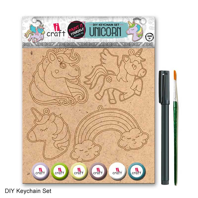 iCraft DIY Keychain Set - Paint It Yourself