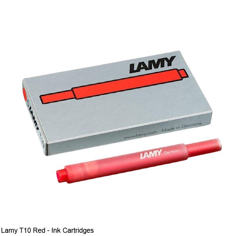 Lamy T10 Ink Cartridges Red Pack of 5