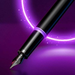 Parker IM Amethyst Purple Black Trim Fountain Pen Medium Point