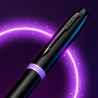 Parker IM Amethyst Purple Black Trim Fountain Pen Medium Point