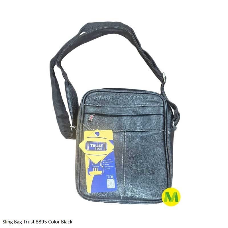 Sling Bag Trust 8895 Color Black, Brown and Tan
