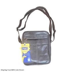 Sling Bag Trust 8895 Color Black, Brown and Tan
