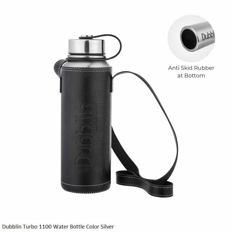 Dubblin Turbo 1100 Water Bottle Silver 1100ml Capacity