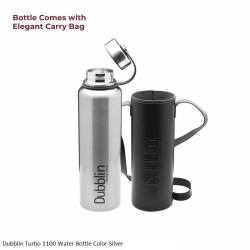 Dubblin Turbo 1100 Water Bottle Silver 1100ml Capacity