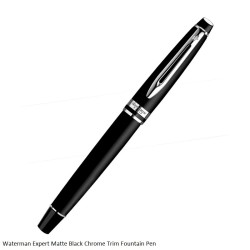 Waterman Expert Matte Black Chrome Trim Fountain Pen