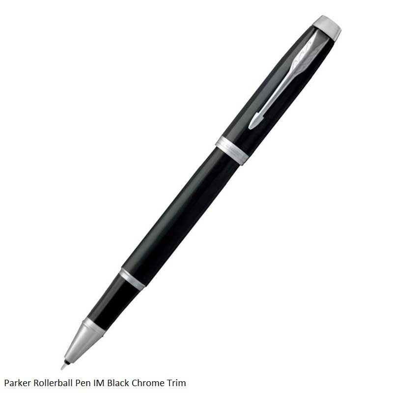 Parker IM Black Chrome Trim Rollerball Pen