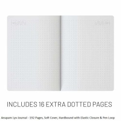 Anupam Lyv Journal - 192 Pages, Soft Cover, Hardbound with Elastic Closure & Pen Loop - Size A5