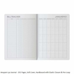 Anupam Lyv Journal - 192 Pages, Soft Cover, Hardbound with Elastic Closure & Pen Loop - Size A5
