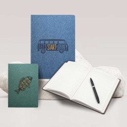 Anupam Natal A5 Ruled Notebook 192 Pages 80Gsm 100% Recycled Paper Cover with Gold Foiling Designer Titles