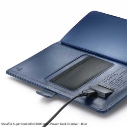 Sheaffer Superbook Mini 8000 mAh Power Bank Oraniser - Blue