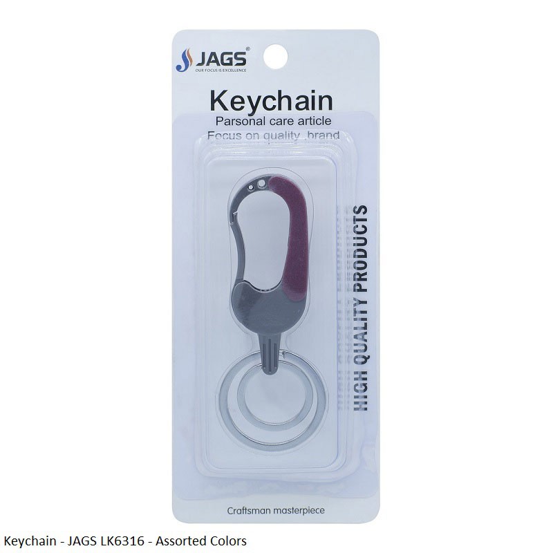 JAGS LK6316 Hook Keychain - Assorted Colors