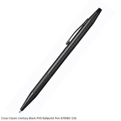 Cross Classic Century Black PVD Micro-Knurl Ballpoint Pen AT0082-136