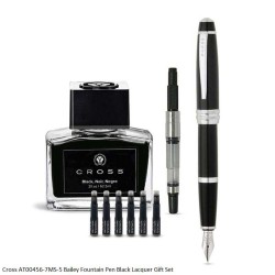 Cross Bailey Black Lacquer Fountain Pen Gift Set AT0456-7MS-5
