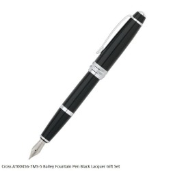 Cross Bailey Black Lacquer Fountain Pen Gift Set AT0456-7MS-5