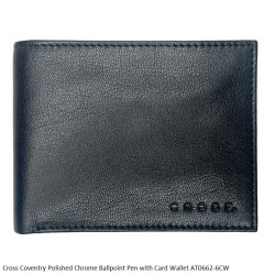 Cross Coventry Black Lacquer Ballpoint Pen with Card Wallet AT0662-6/CW