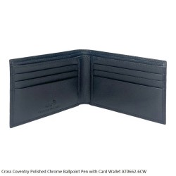 Cross Coventry Black Lacquer Ballpoint Pen with Card Wallet AT0662-6/CW