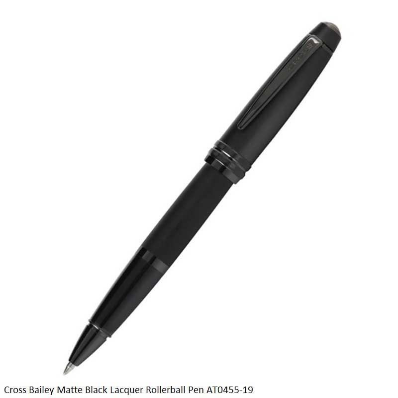 Cross Bailey Matte Black Lacquer Rollerball Pen AT0455-19