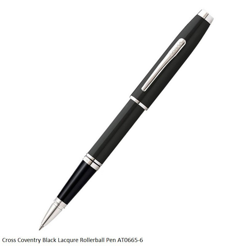 Cross Coventry Black Lacqure Rollerball Pen AT0665-6