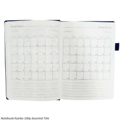 Notebook Rainbow A5 200pages - Assorted Titles
