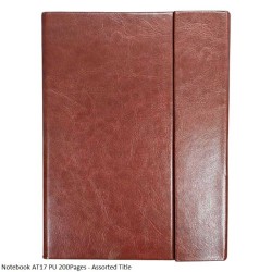 Notebook AT17 PU Magnetic Closer 200Pages - Assorted Title
