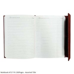 Notebook AT17 PU Magnetic Closer 200Pages - Assorted Title
