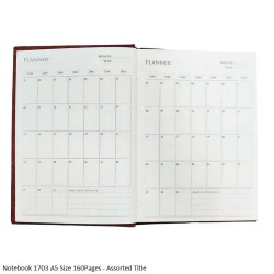 Notebook 1703 A5 160Pages - Assorted Title