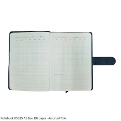 Notebook D5025 A5 Size 192pages - Assorted Title