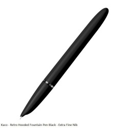 Kaco - Retro Hooded Fountain Pen Black - Extra Fine Nib