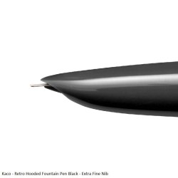 Kaco - Retro Hooded Fountain Pen Black - Extra Fine Nib