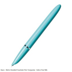 Kaco - Retro Hooded Fountain Pen Turquoise - Extra Fine Nib