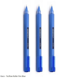 Kaco - Tecflow Roller Pen Blue 0.5mm Pack of 3Pens