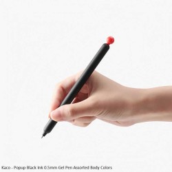 Kaco Popup Black Ink 0.5mm Gel Pen Assorted Body Colors