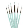 Brustro AquaBloom Artist's Paint Brushes - Round - Set of 6 Sizes - 0, 2, 4, 6, 8, 10