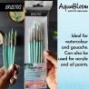 Brustro AquaBloom Artist's Paint Brushes - Round - Set of 6 Sizes - 0, 2, 4, 6, 8, 10