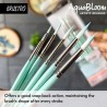 Brustro AquaBloom Artist's Paint Brushes - Round - Set of 6 Sizes - 0, 2, 4, 6, 8, 10