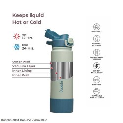 Dubblin Don 750 Water Bottle Blue 720ml Capacity